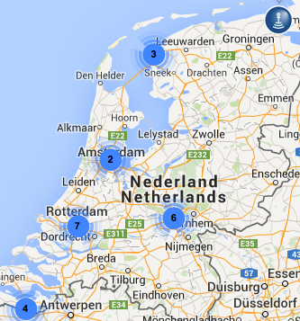 W-LAN Hotspots in holländischen Häfen